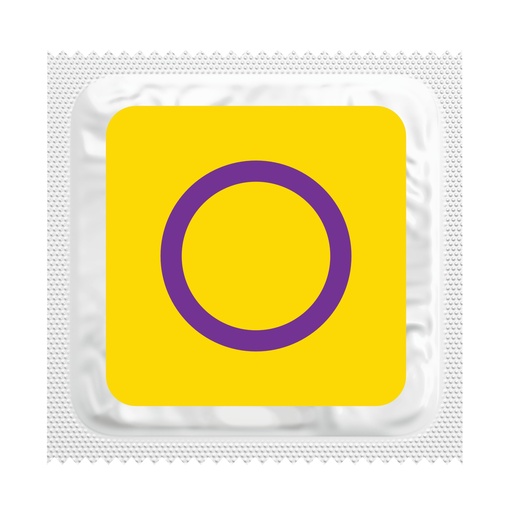 [BKU27] Intersex Pride Flag Condoms, Bag of 50