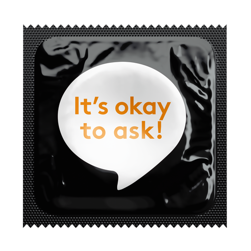 [BKU29] It's Okay to Ask HIV Awareness Condoms, Bag of 50