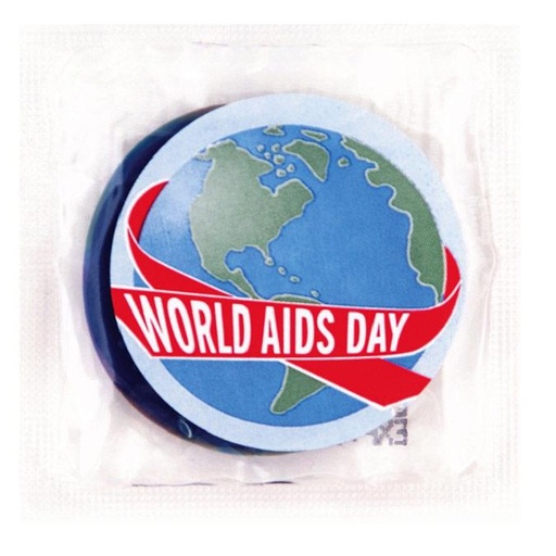 [BKU3] World Aids Day Condoms,  Bag of 50