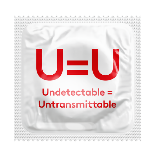 [BKU30] Undetectable = Untransmittable HIV Awareness Condoms, Bag of 50