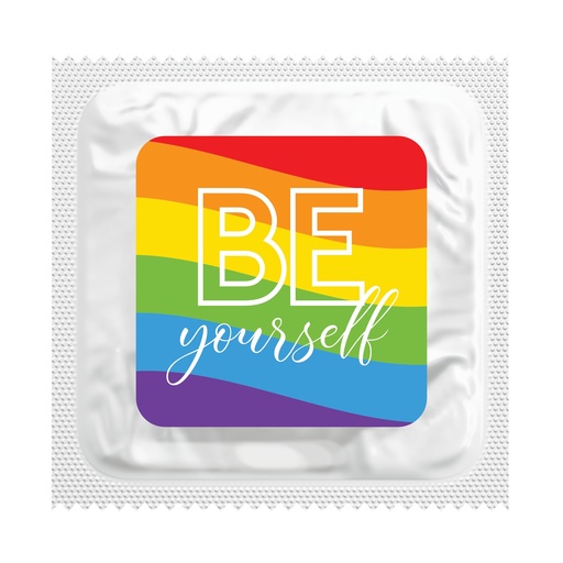 [BKU34] Be Yourself Rainbow Pride Condoms, Bag of 50