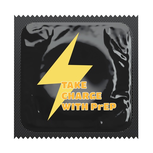 [BKU47] Take Charge with PrEP HIV Awareness Condoms, Bag of 50