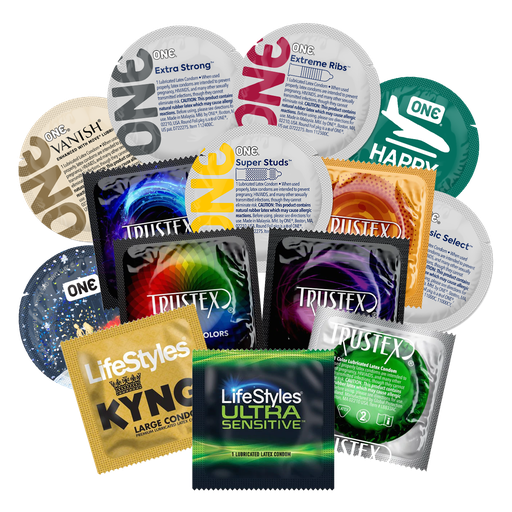 [BS01C] Assorted Bulk Condom Sampler, Case of 1,024