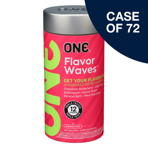 [110202C] ONE® Condoms FlavorWaves™ 12-Pack, Case of 72