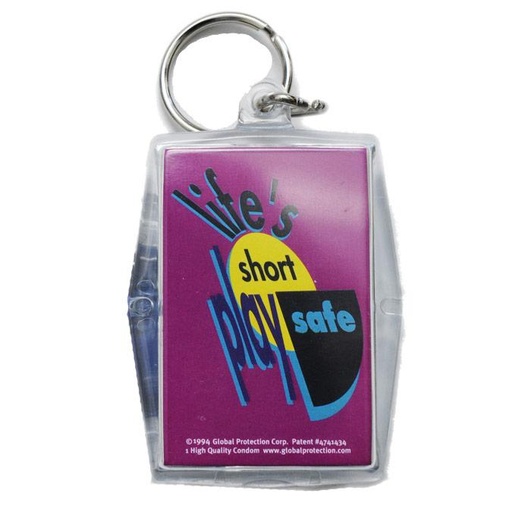 [KPU02] Life's Short, Play Safe Condom Keyper,  Bag of 10