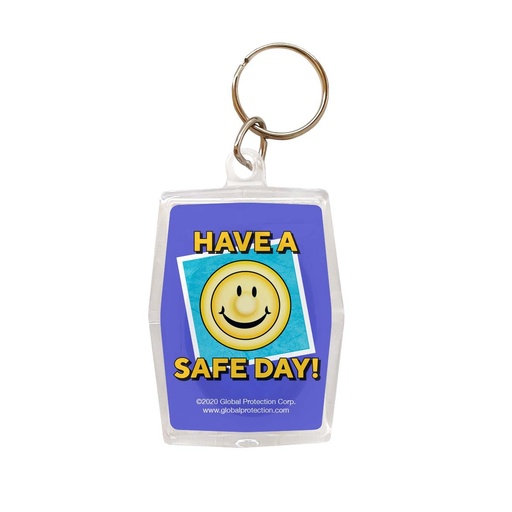 [KPU36] Have A Safe Day (Condom Smiley Face) Condom Keyper,  Bag of 10