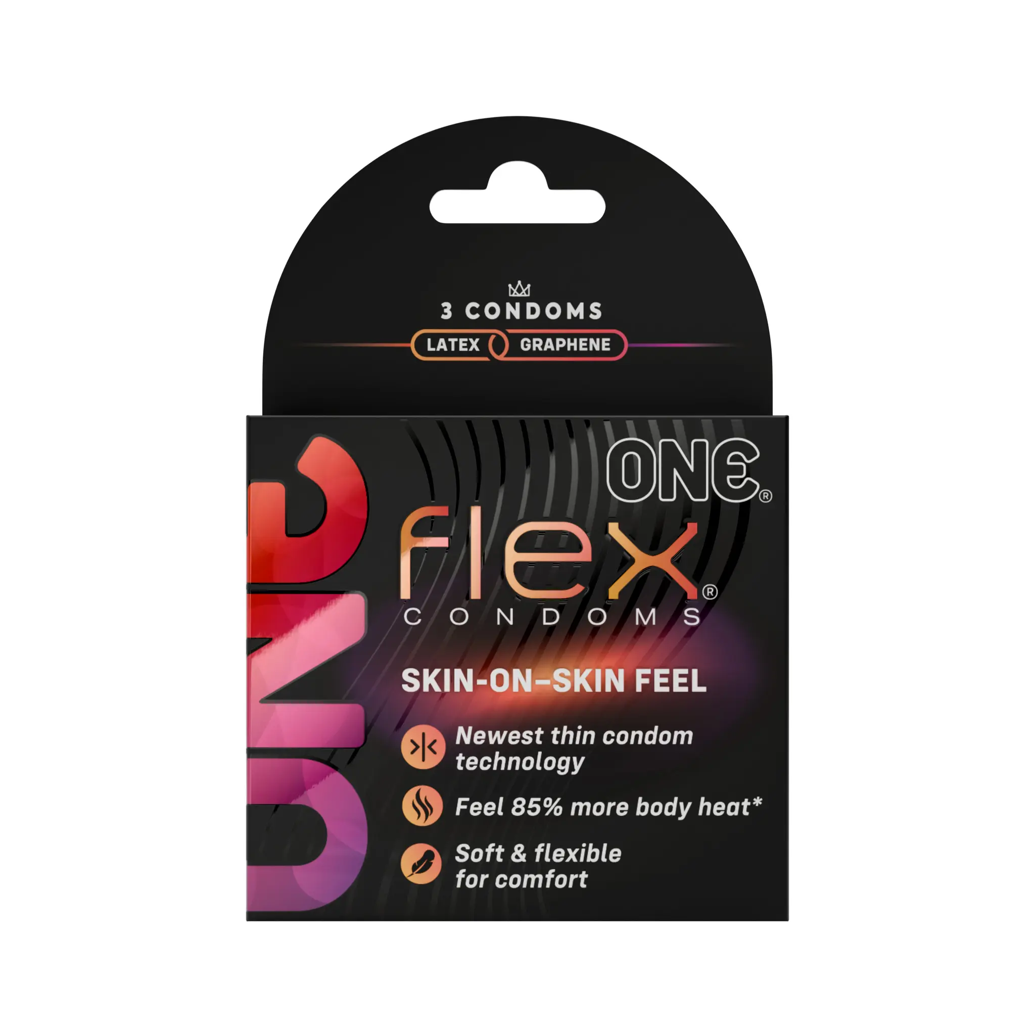 ONE® Flex® Graphene Condoms 3-Pack, Case of 36 | Global Protection Corp.