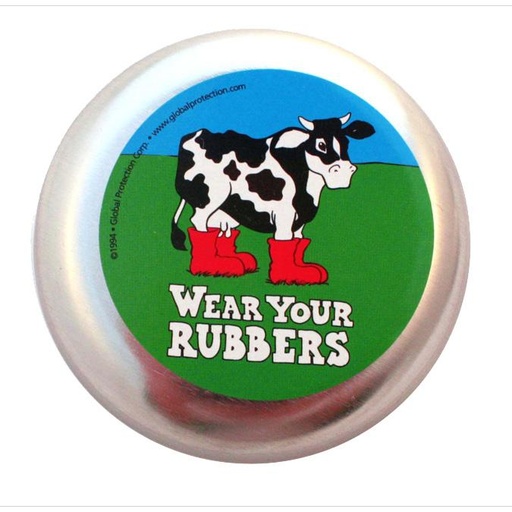 [11CCU6] Wear Your Rubbers Condoms Tins, Bag of 10