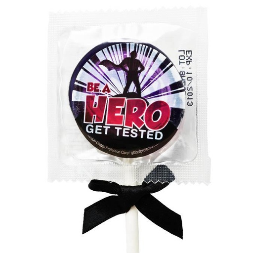 [SPU8] Be a Hero Condom Pops, Bag of 50