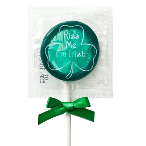 [STUK] Kiss Me I'm Irish Condom Pops, Bag of 50